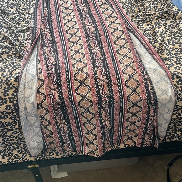 Derek Heart Pink and Black Maxi Dress - Picture 5 of 6